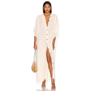 Jen's Pirate Booty Foster Button Up Dress Natural Gauze